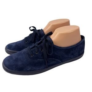 Keds x Staud Champion Suede Womens 10 Navy Blue Lace Up Sneakers